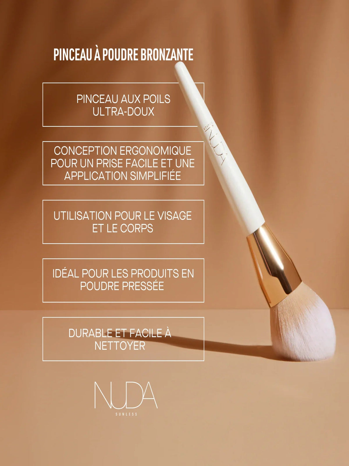 Pinceau à poudre bronzante NUDA