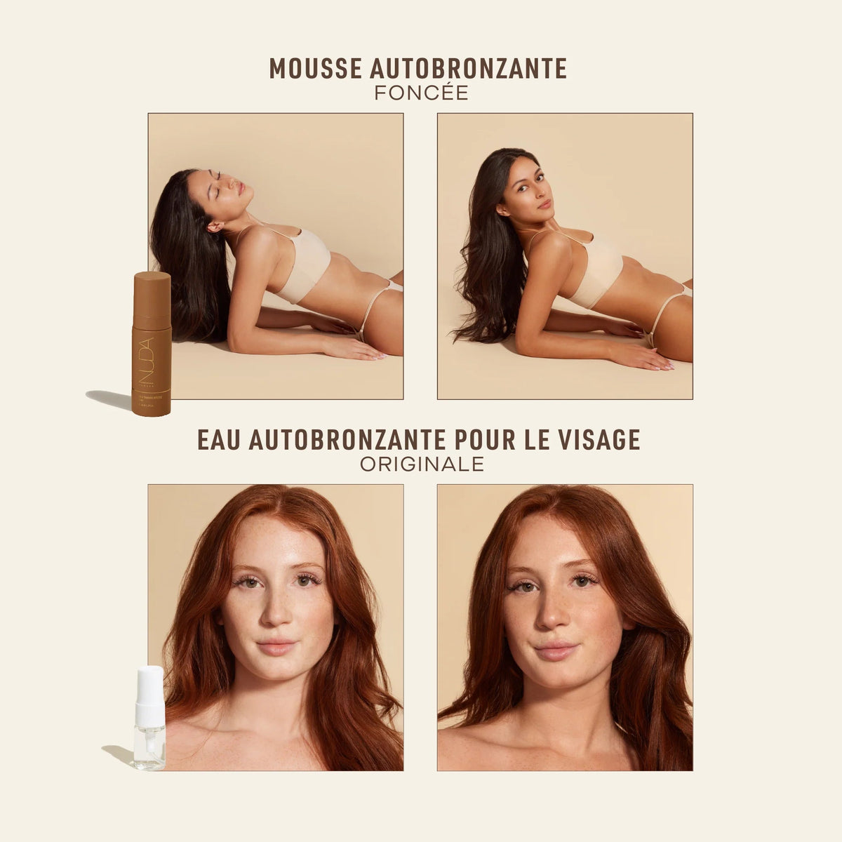 Ensemble de voyage autobronzant NUDA