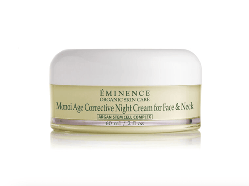 Crème de nuit anti-âge au monoï pour le visage et le cou