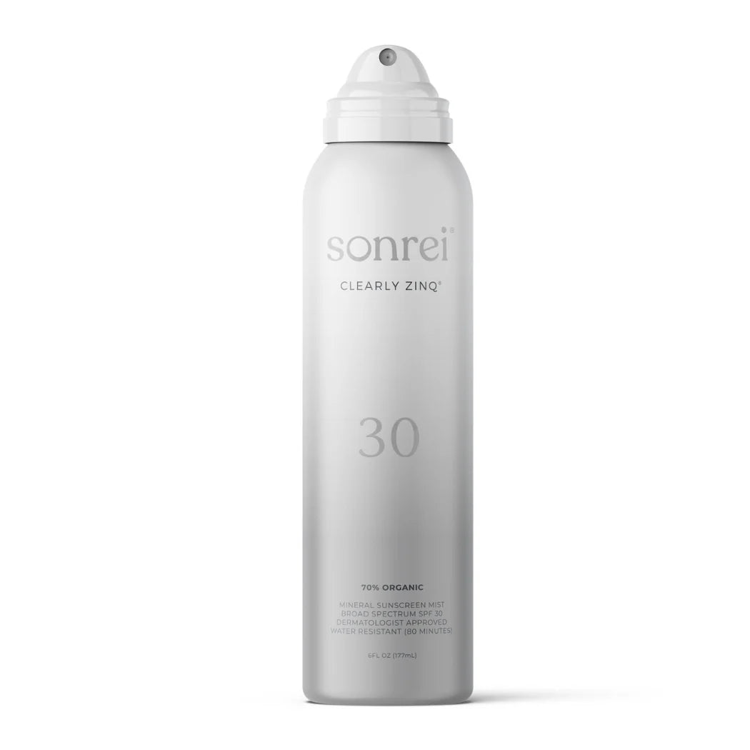 Brume solaire minérale biologique Clearly Zinq SPF 30 pour le corps