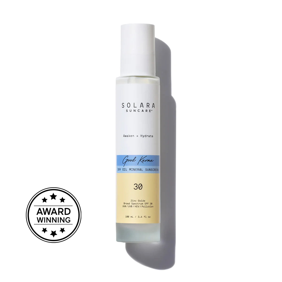 Huile corporelle énergisante Good Karma avec protection solaire, FPS 30