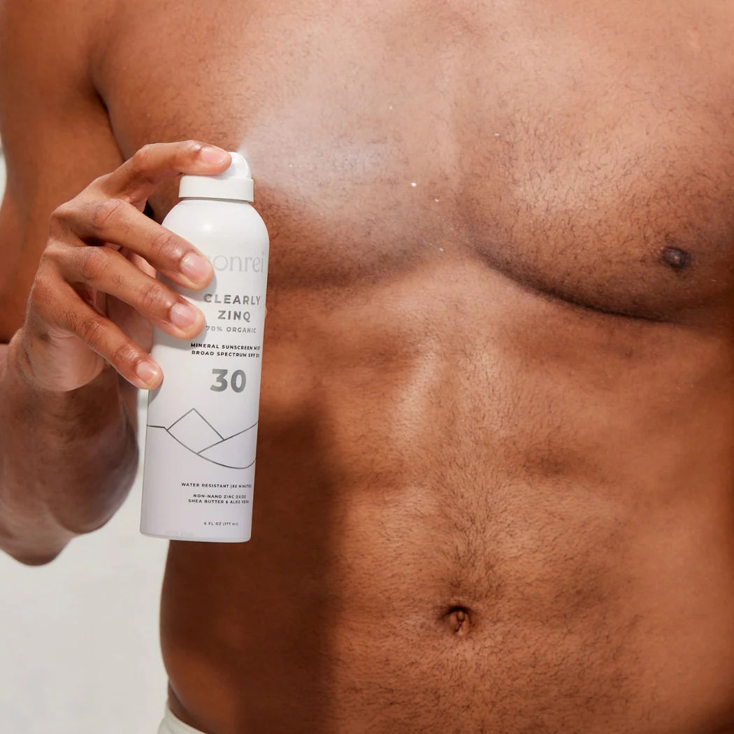 Brume solaire minérale biologique Clearly Zinq SPF 30 pour le corps